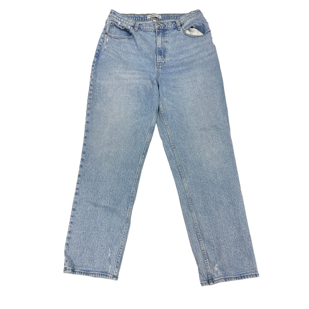 Abercrombie & Fitch Curve Love The 90s Straight Ultra High Rise Jeans 32 14R